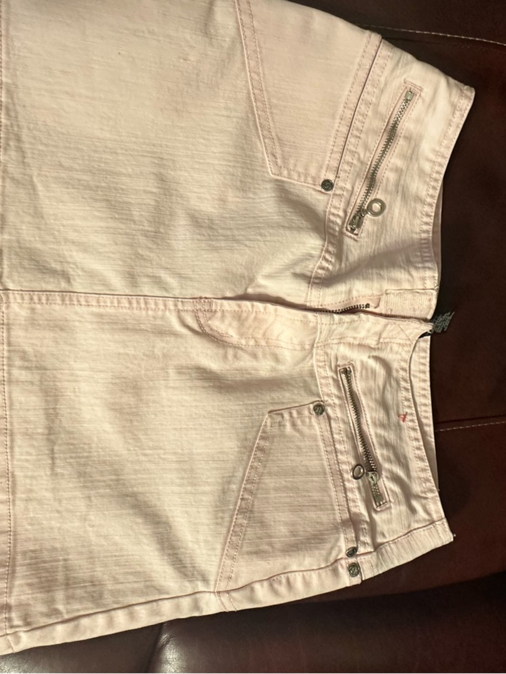 Squeeze Light Pink Mini Skirt with Zip Pocket Details